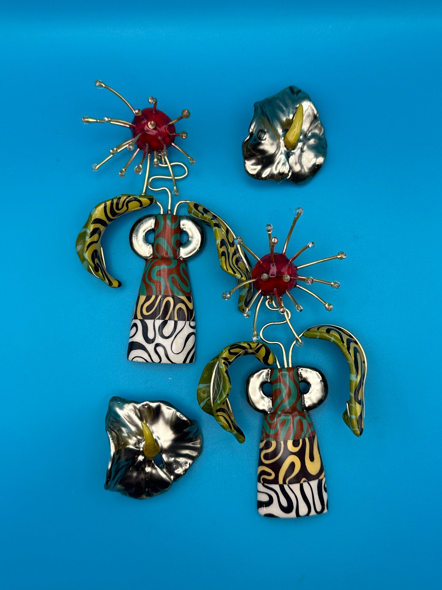 Studded vases