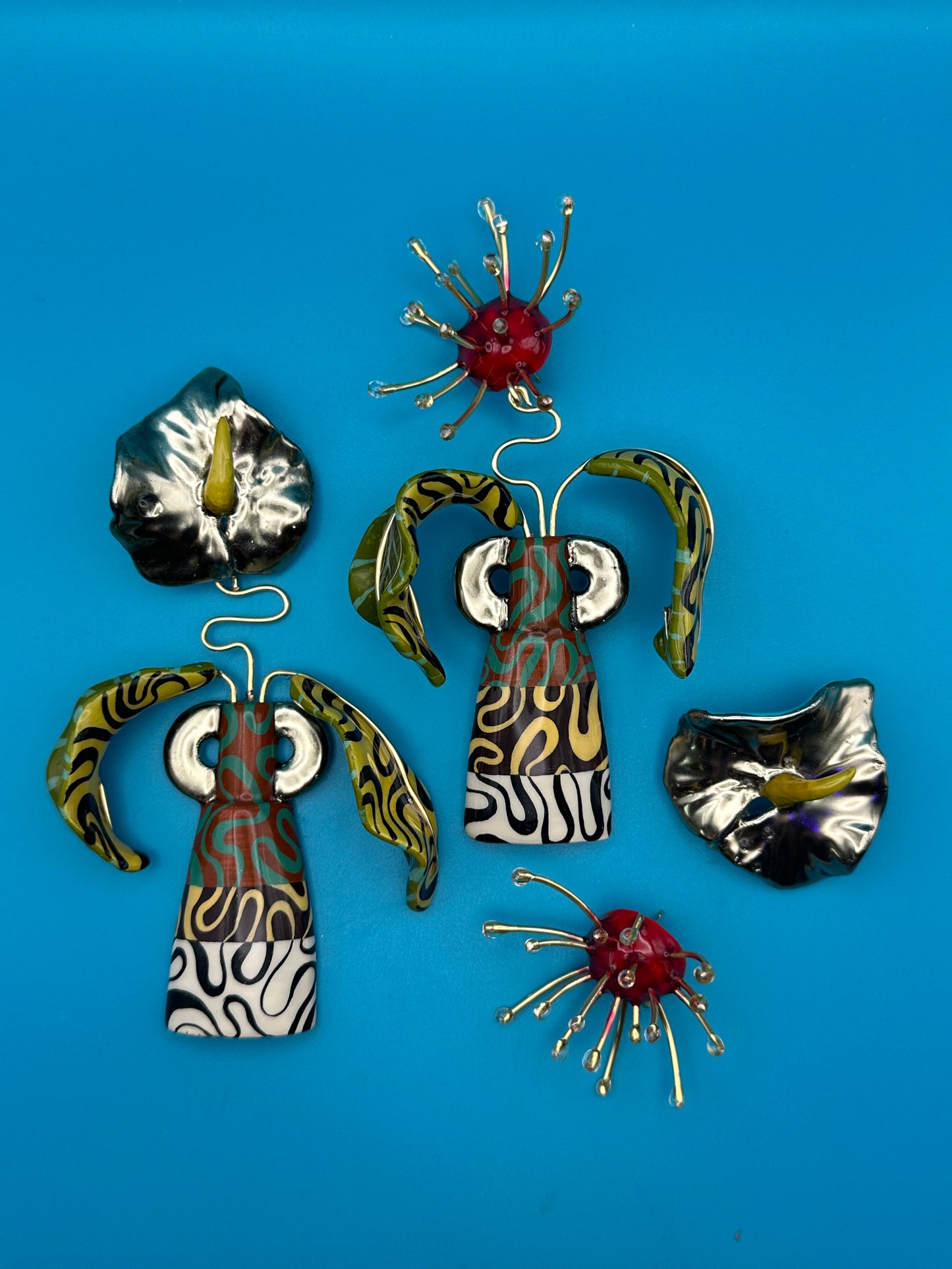 Studded vases